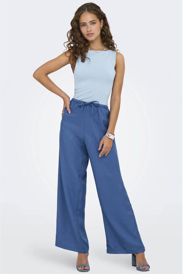 Only Chambray 2-Ways Fit Top Blauw Blue Dames - Foto 3