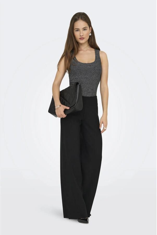 ONLY mouwloze top zilver met glitter - Foto 2