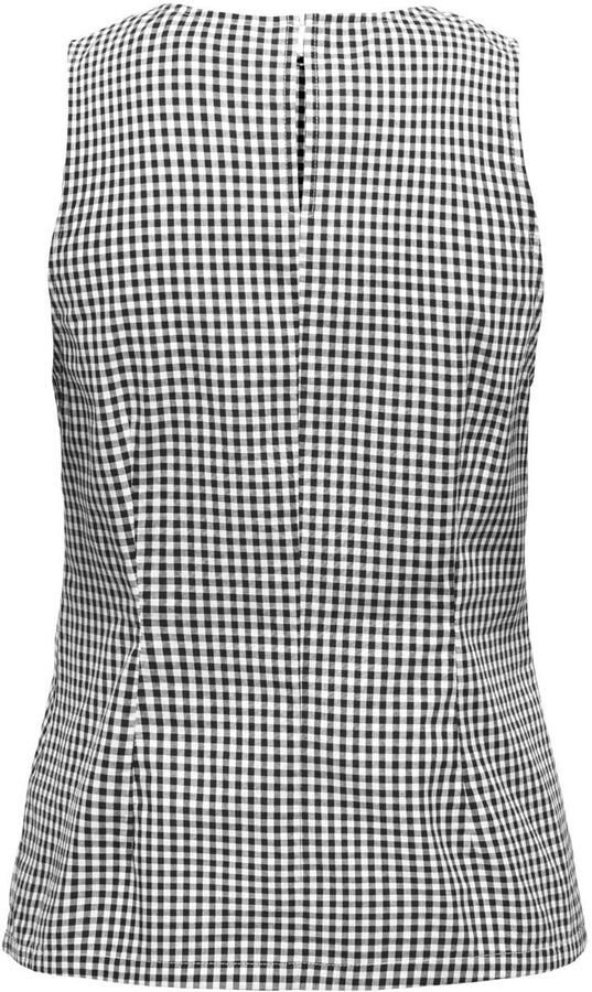 Only Top Maye Check Black White