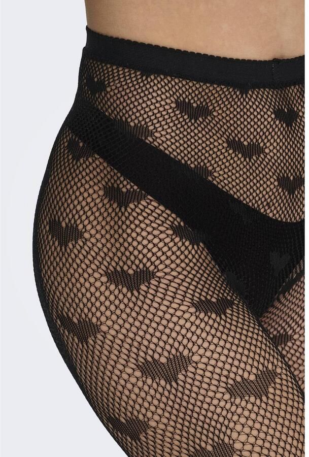 ONLY netpanty ONLSIENNA met hartjes zwart - Foto 2