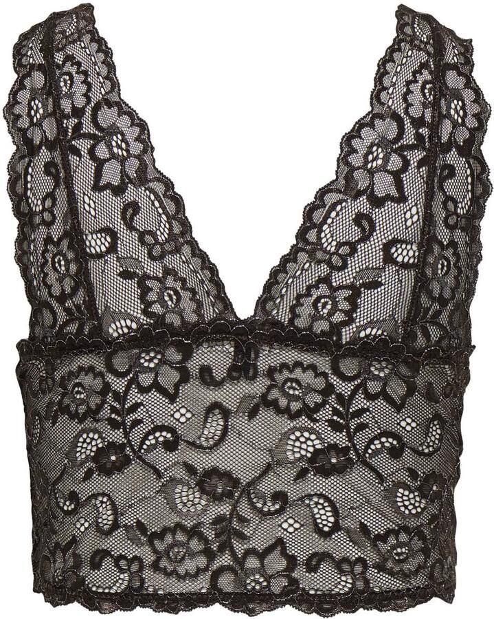 ONLY niet-voorgevormde bralette zonder beugel donkerbruin - Foto 2