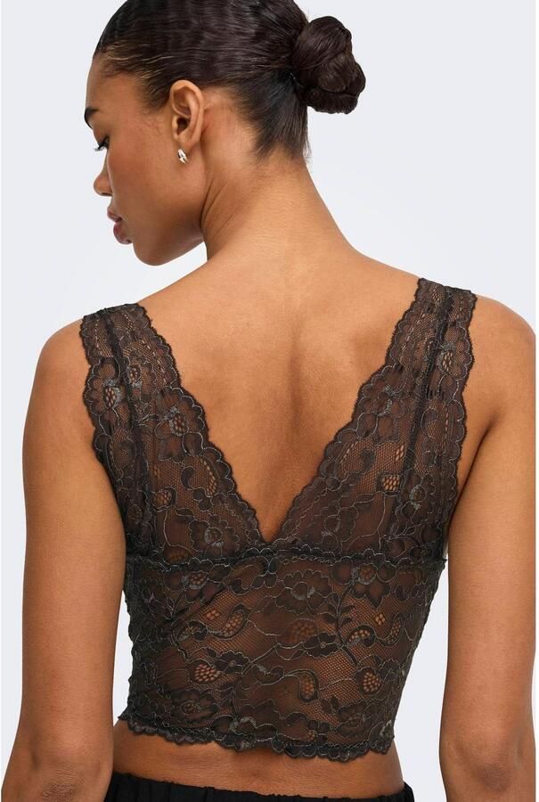 ONLY niet-voorgevormde bralette zonder beugel donkerbruin