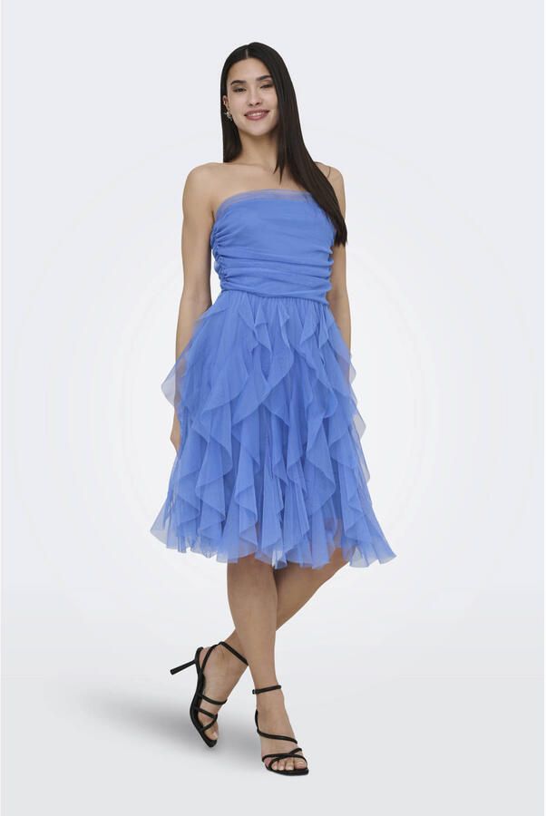 ONLY off shoulder jurk blauw - Foto 2