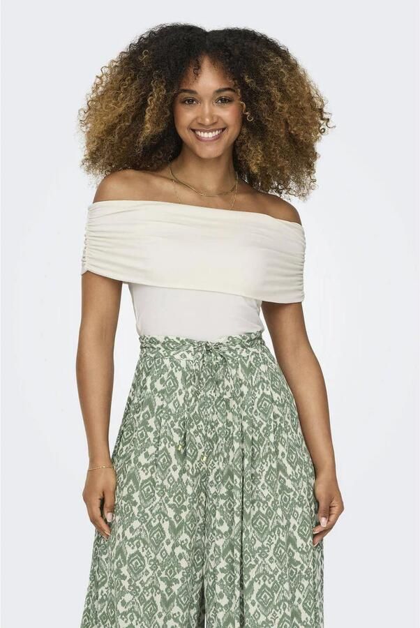 Only Off shoulder-shirt in effen design model 'LIVE LOVE' - Foto 2