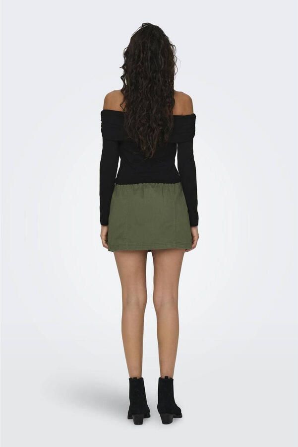 Only Kort off shoulder-shirt model 'LIVE LOVE'