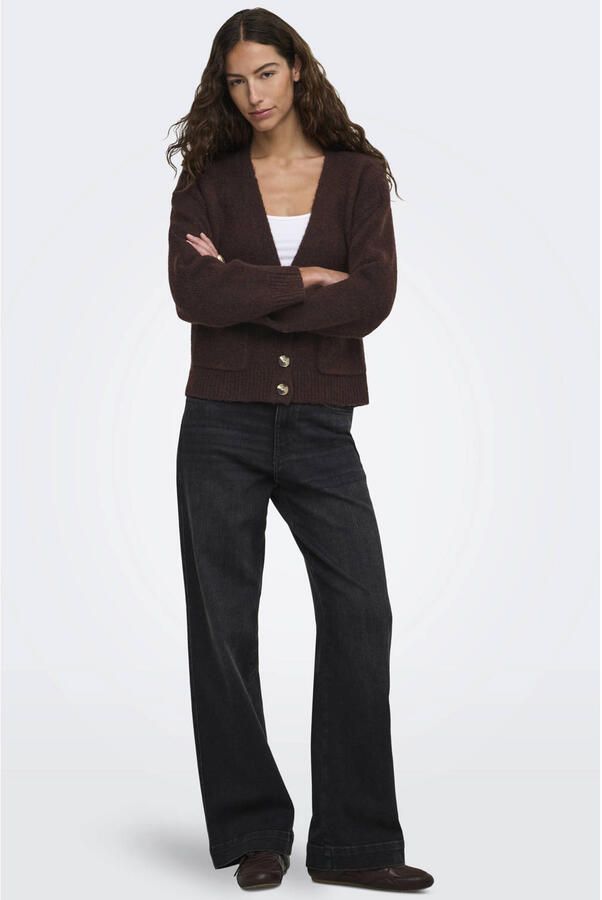 ONLY wide leg jeans zwart denim - Foto 2