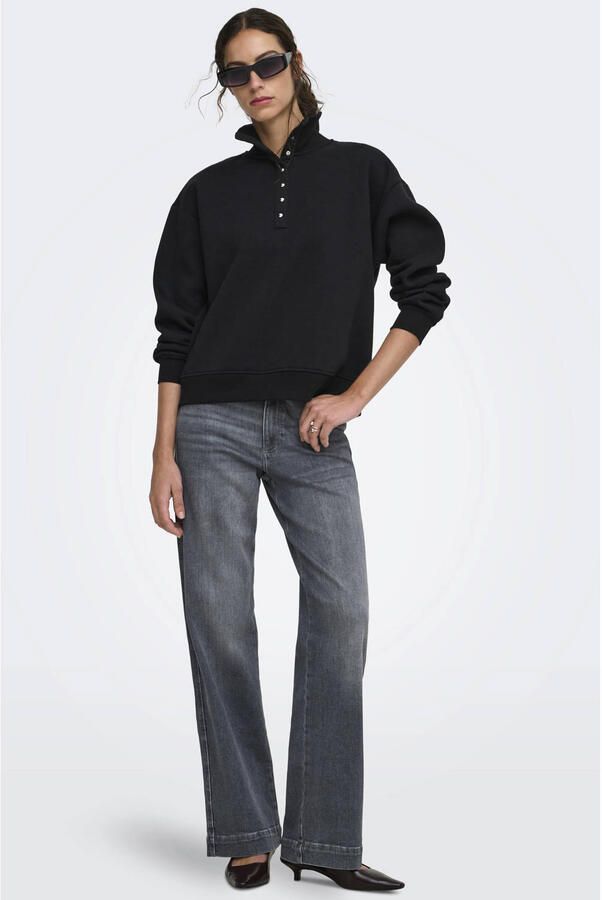 ONLY Onlally Hw Wide Leg Dnm Box wide leg jeans grijs - Foto 2