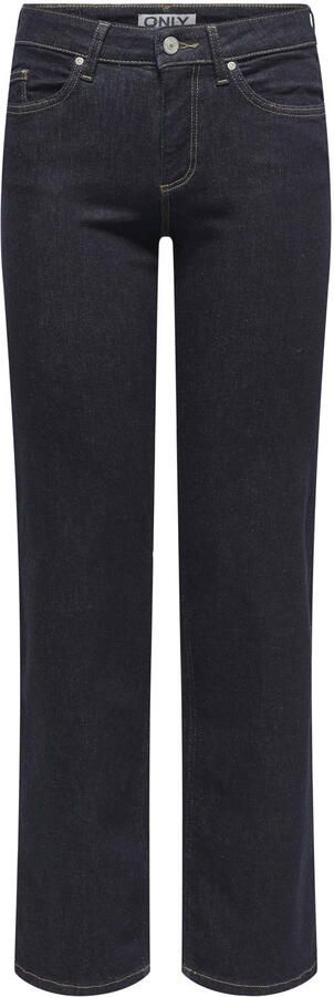 ONLY Onlblush Mid Straight Dnm Tai774 Noos straight leg jeans donkerblauw