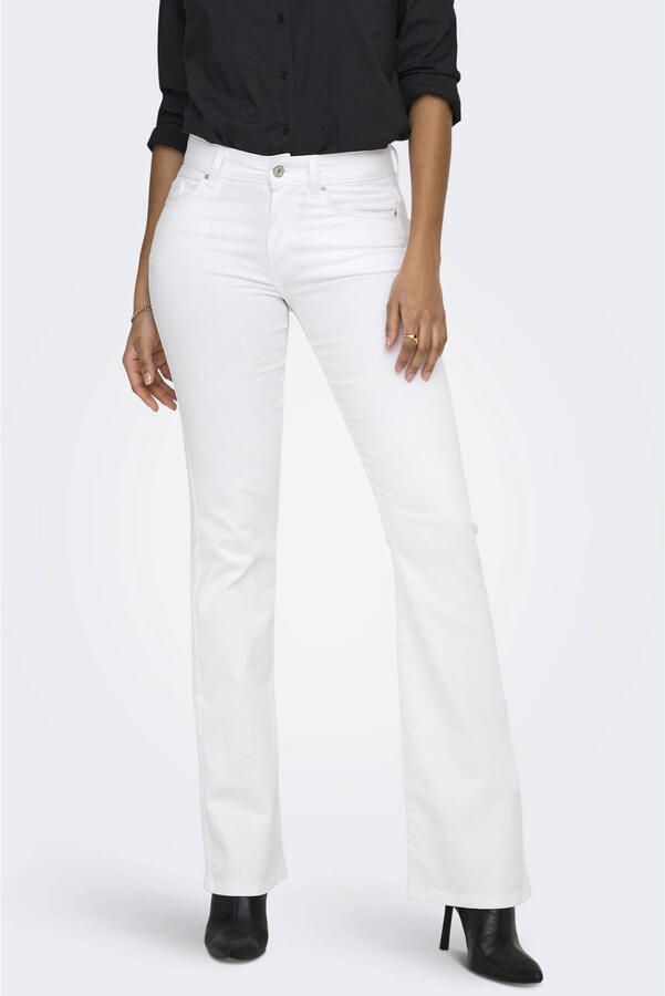 ONLY Onlblush Mw Back Pock Fla Sik730 Dnm flared jeans ecru