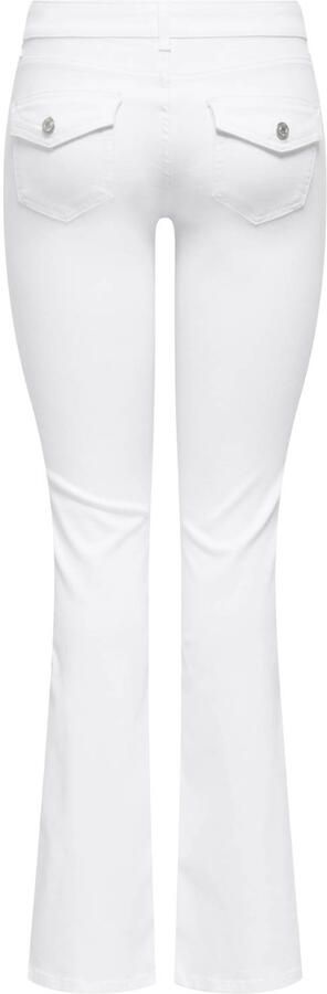 ONLY Onlblush Mw Back Pock Fla Sik730 Dnm flared jeans ecru - Foto 3