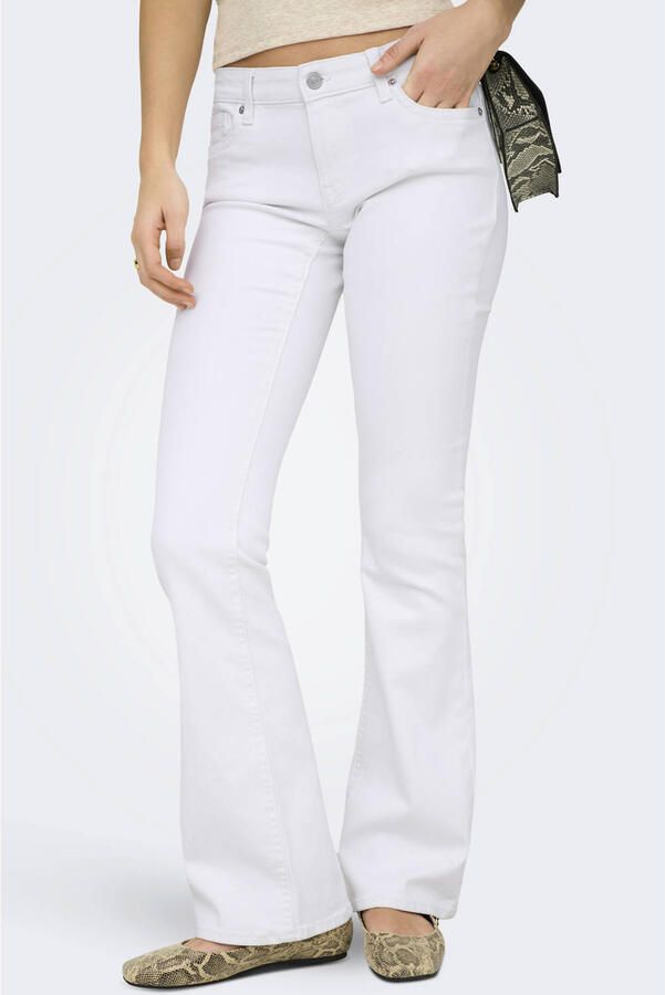 ONLY Onlcarrie Lw Back Pock Flared Dnm Box bootcut jeans wit