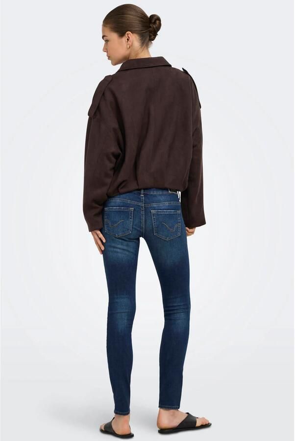 ONLY Onlcoral Low Sk Jeans low waist skinny jeans donkerblauw - Foto 2