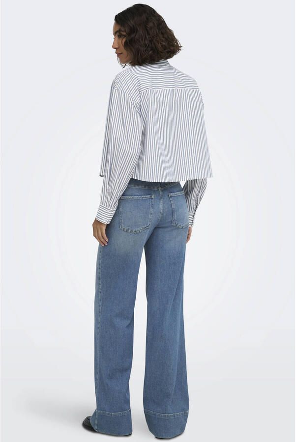ONLY Onldanielle Hw Wide Flare Dnm Rea wide leg jeans lichtblauw - Foto 2