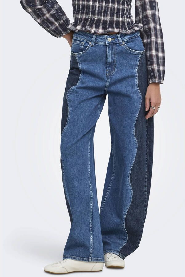 ONLY Onlgillo Hw Barrel Det Dnm jeans mediumblauw