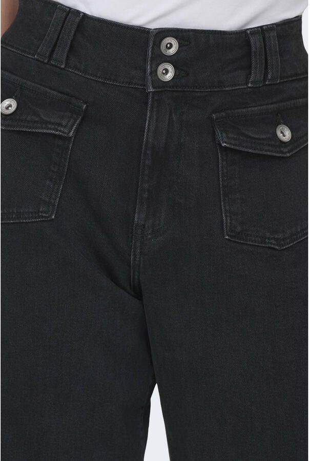 ONLY Onlhope Hw Wide Db Poc Dnm Box wide leg jeans zwart - Foto 2