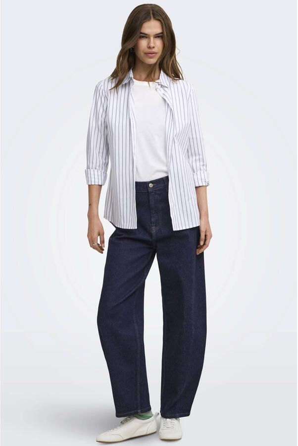 ONLY Onljessica Hw Barrel Ankle Dnm Azg421 high waist jeans donkerblauw