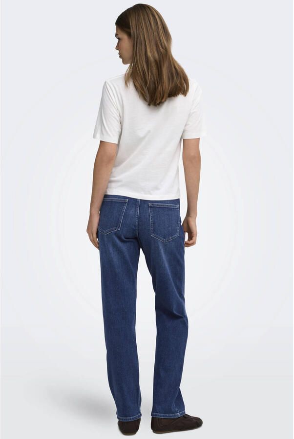 ONLY Onljoy Hw Vis But Straght Dnm straight leg jeans mediumblauw - Foto 3