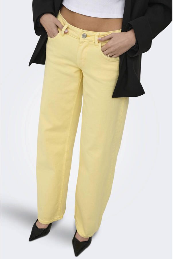 ONLY Onljudy Lw Wide Leg Dnm Tai Epp Clr Dnm low waist straight leg jeans geel - Foto 2
