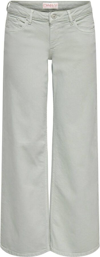 ONLY Onljudy Lw Wide Leg Dnm Tai Epp Clr Dnm low waist straight leg jeans groen - Foto 3