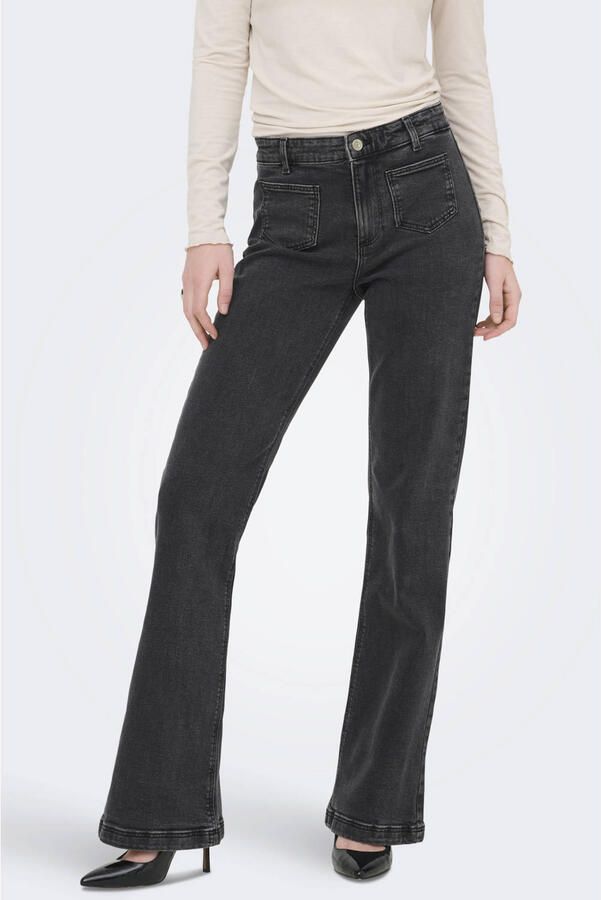 ONLY Onljudy Mid Pocket Flared Dnm flared jeans black denim
