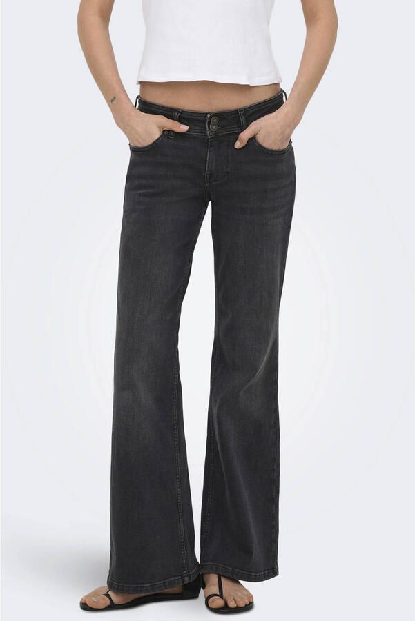 ONLY Onljudy-O Low Waist Flared Dnm Tai332 flared jeans zwart denim