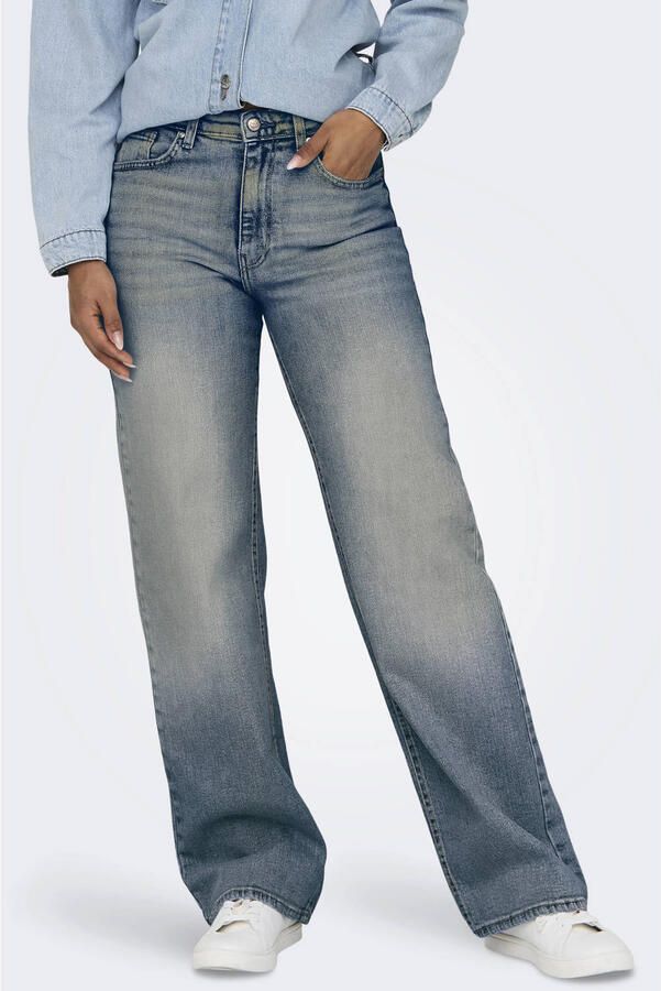 ONLY Onljuicy Hw Wide Dnm Tai201 high waist wide leg jeans medium blue denim