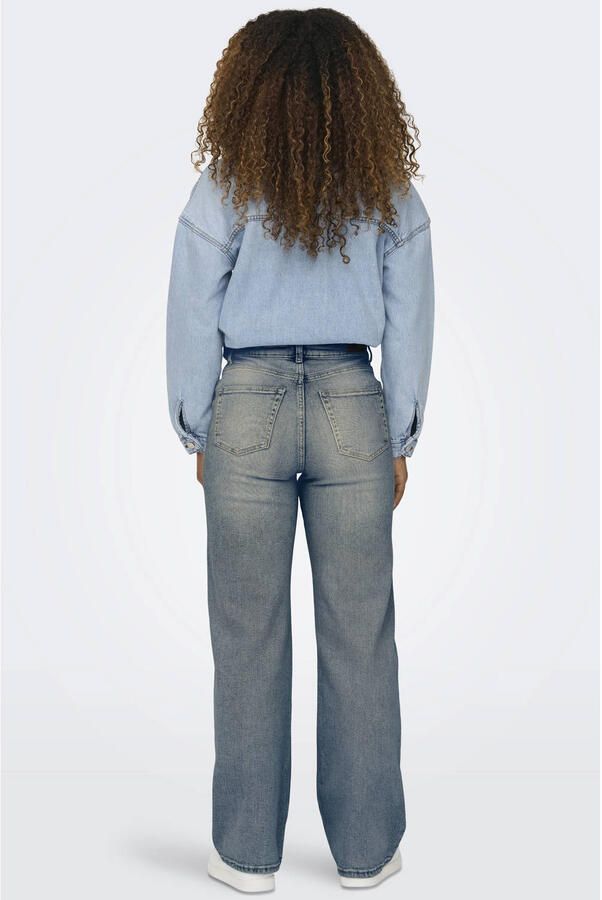 ONLY Onljuicy Hw Wide Dnm Tai201 high waist wide leg jeans medium blue denim - Foto 2