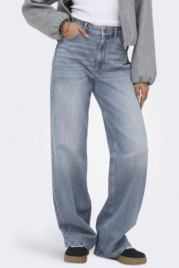 ONLY Onljuicy Hw Wide Leg Dnm Dot661 jeans lichtblauw