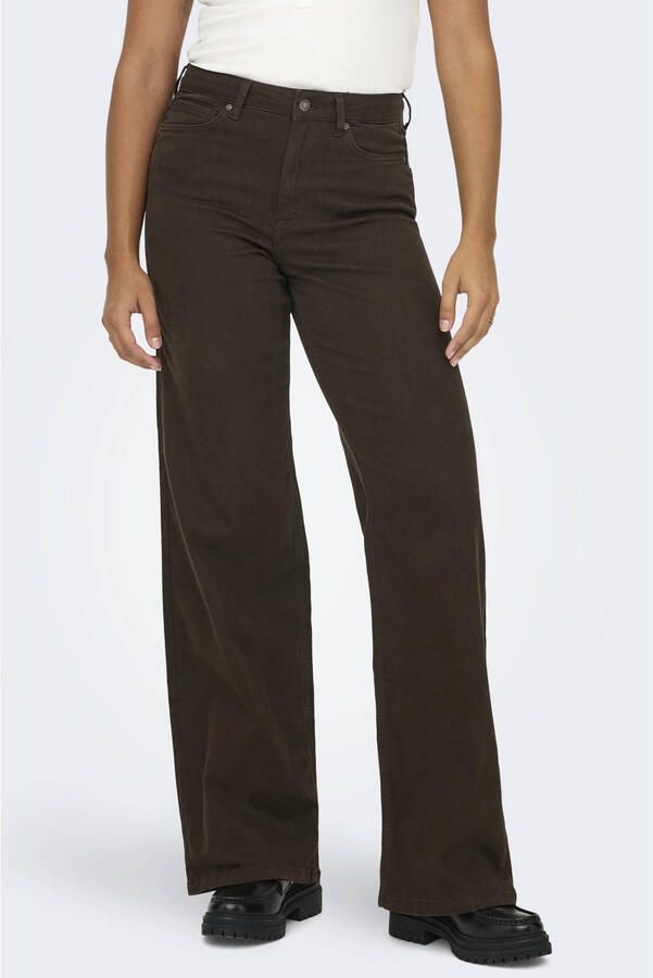 ONLY Onlmadison Blush Hw Wide Color Dnm Noos jeans donkerbruin