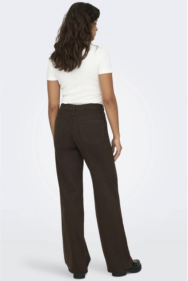 ONLY Onlmadison Blush Hw Wide Color Dnm Noos jeans donkerbruin - Foto 2