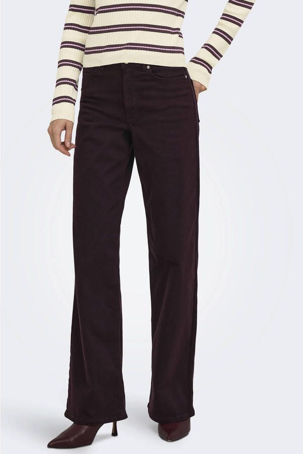ONLY Onlmadison Blush Hw Wide Color Dnm Noos jeans donkerpaars