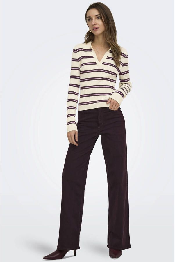 ONLY Onlmadison Blush Hw Wide Color Dnm Noos jeans donkerpaars - Foto 3