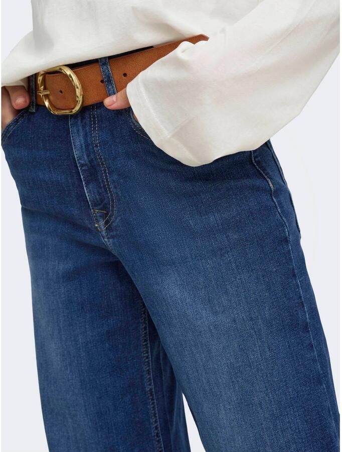 ONLY Onlmadison Blush Hw Wide Dnm Dot229 Noos jeans donkerblauw