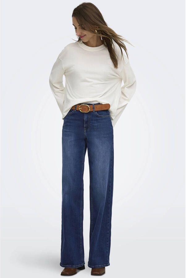 ONLY Onlmadison Blush Hw Wide Dnm Dot229 Noos jeans donkerblauw - Foto 3