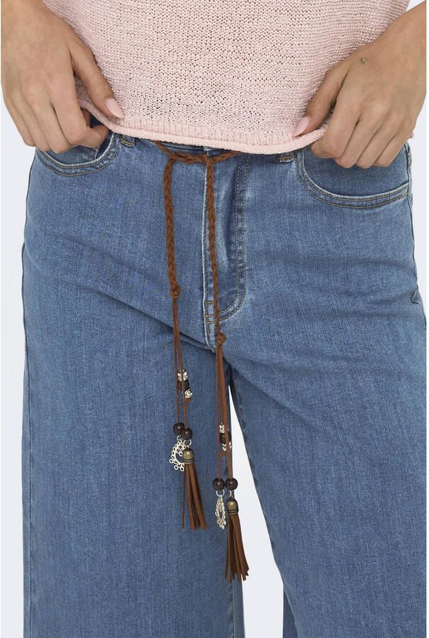 ONLY Onlmadison Hw Belt Wd Crp Dnm Gua165Noos high waist wide leg jeans medium blue denim - Foto 2