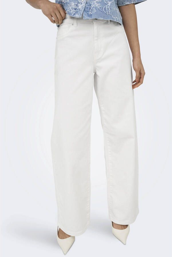 ONLY Onlmadison-Sille Hw Wide Pocket Pant Pnt high waist wide leg jeans ecru
