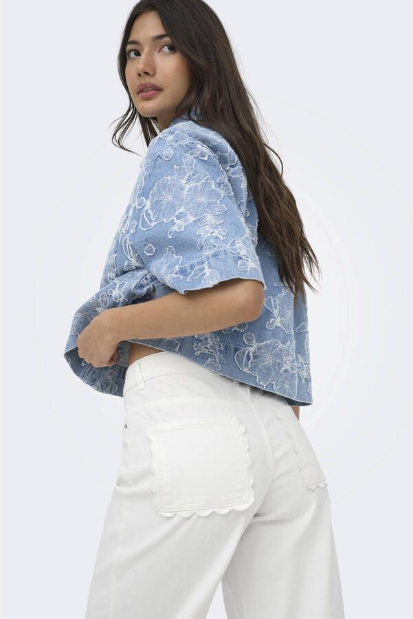 ONLY Onlmadison-Sille Hw Wide Pocket Pant Pnt high waist wide leg jeans ecru - Foto 3