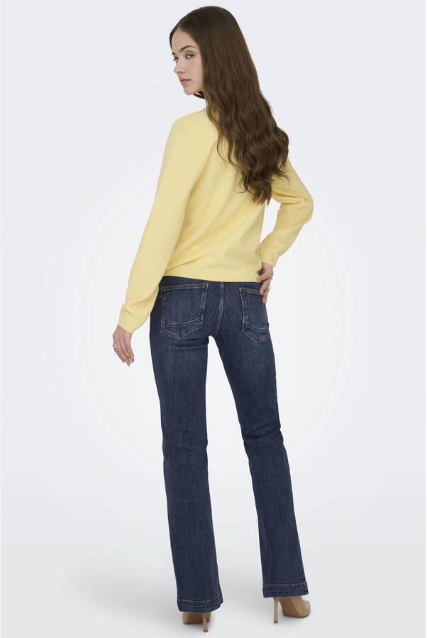 ONLY Onlpower Md Flared Pushup Dnm Gen332Noos flared jeans donkerblauw - Foto 3