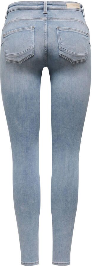 ONLY Onlpower Mid Skin Pushup Dnm Rea968 Noos skinny jeans lichtblauw