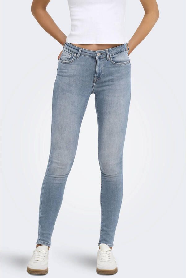 ONLY Onlpower Mid Skin Pushup Dnm Rea968 Noos skinny jeans lichtblauw - Foto 2