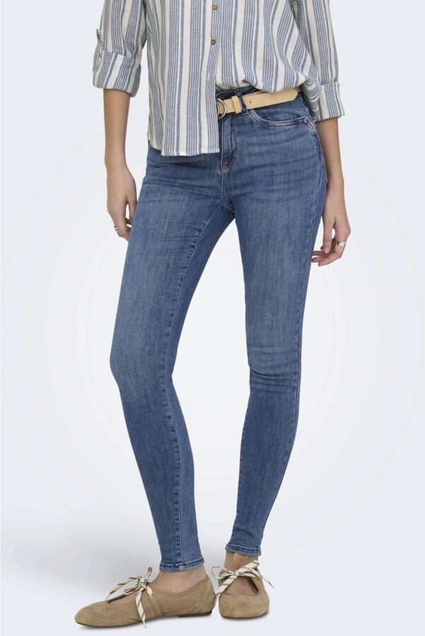 ONLY Onlpower Mid Waist Push Up Ank Det Dnm skinny jeans