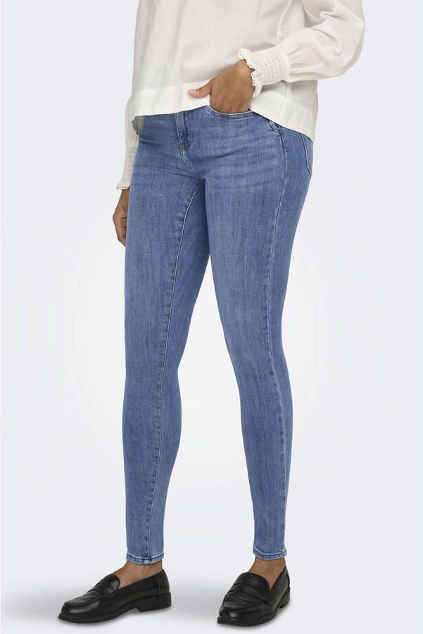 ONLY Onlpower Mid Waist Push Up Ank Det Dnm skinny jeans medium blue denim - Foto 3