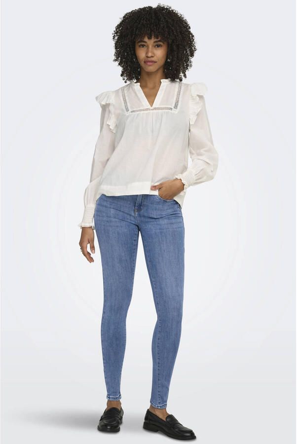 ONLY Onlpower Mid Waist Push Up Ank Det Dnm skinny jeans medium blue denim - Foto 2