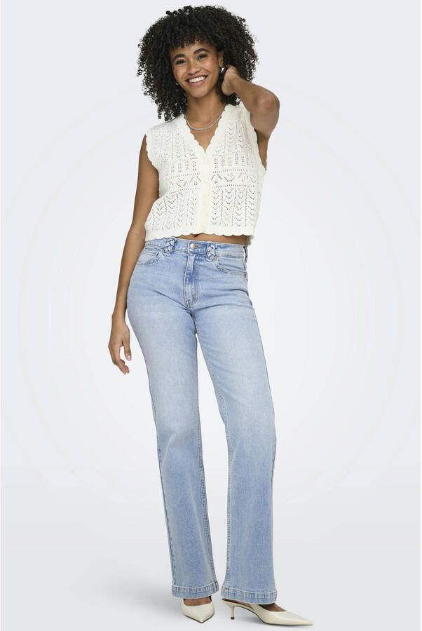 ONLY Onltess Mw Flare Braided Dnm flared jeans light blue denim - Foto 2