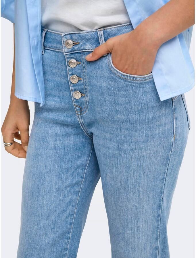 ONLY Onltheila Hw Vis But Flared Dnm flared jeans lichtblauw - Foto 2