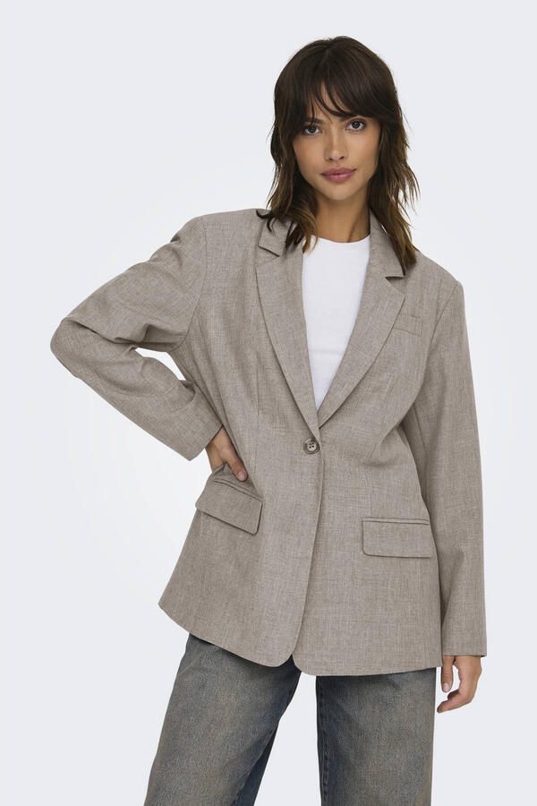 Only Relaxed fit lange blazer met 1-knoopssluiting model 'LINDA' - Foto 3