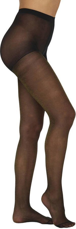 ONLY panty ONLEA met glitters 20 denier zwart goudkleurig