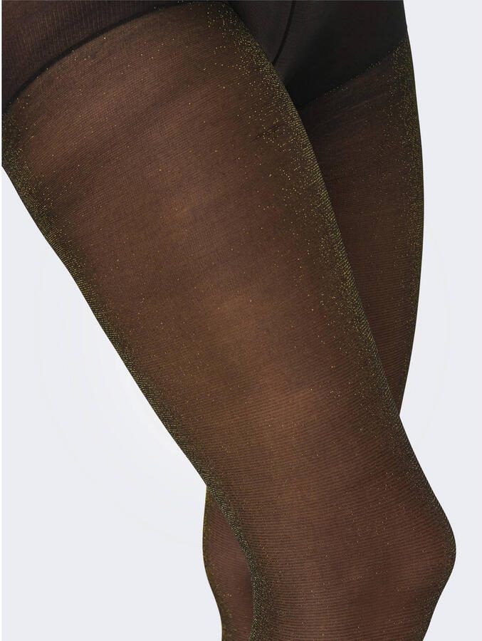 ONLY panty ONLEA met glitters 20 denier zwart goudkleurig - Foto 2