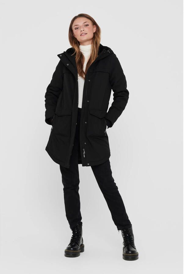 Only Zwarte Parka Jas voor Vrouwen Black Dames - Foto 2