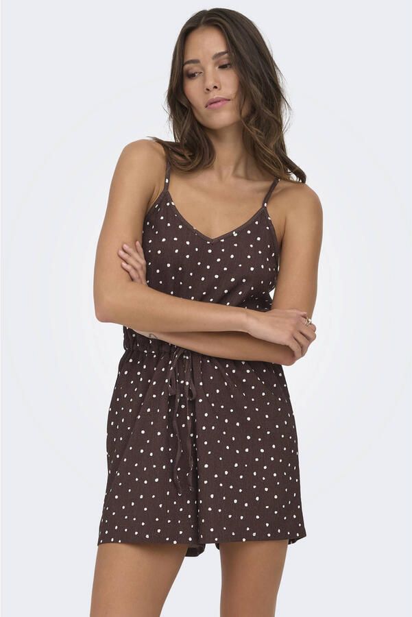 ONLY playsuit met stippen bruin